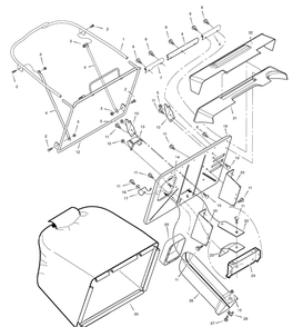 Part Location Diagram of 885167YP Murray Assembly Bagger Frame
